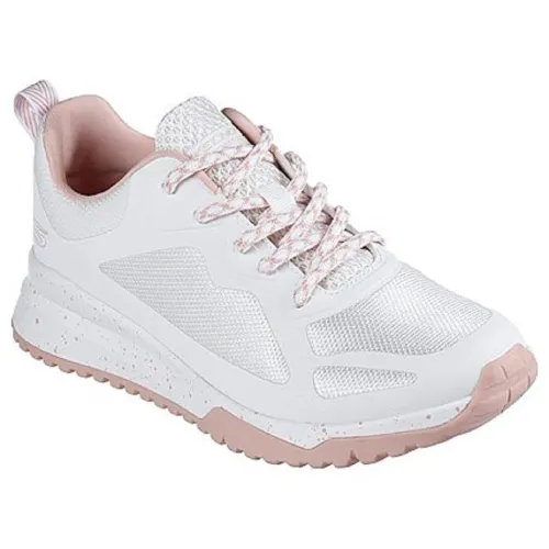 Zapatos Skechers 117186 Squad 3 Mujer Blanco Rosa - VertSport